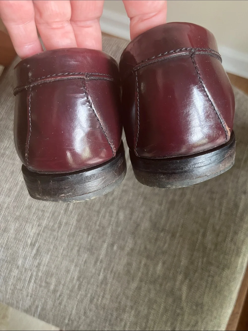 Bass Burgundy Leather Penny Loafers Size 11